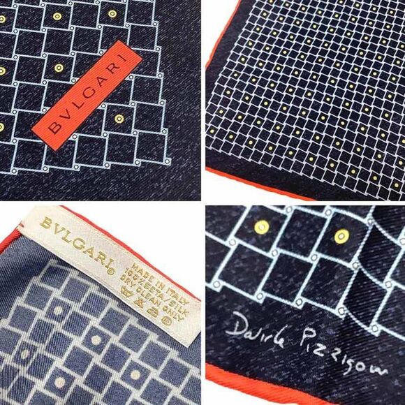 Bvlgari Silk Blue Scarves